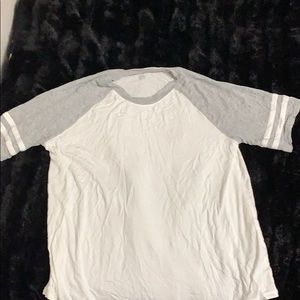 Grey and white t-shirt